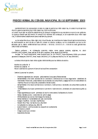 Procès-verbal du Conseil Municipal du 10 septembre 2025